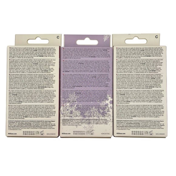 KISS Glue-On/Press-On Christmas Nails - Lot of 3 - Picture 7 of 8